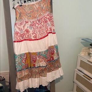 Live a Little Colorful Patchwork A-Line Skirt